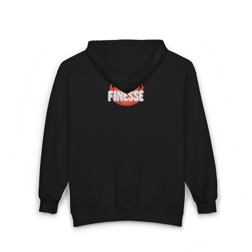 Finesse (flame) Embroidery Zip-Up Hoodie